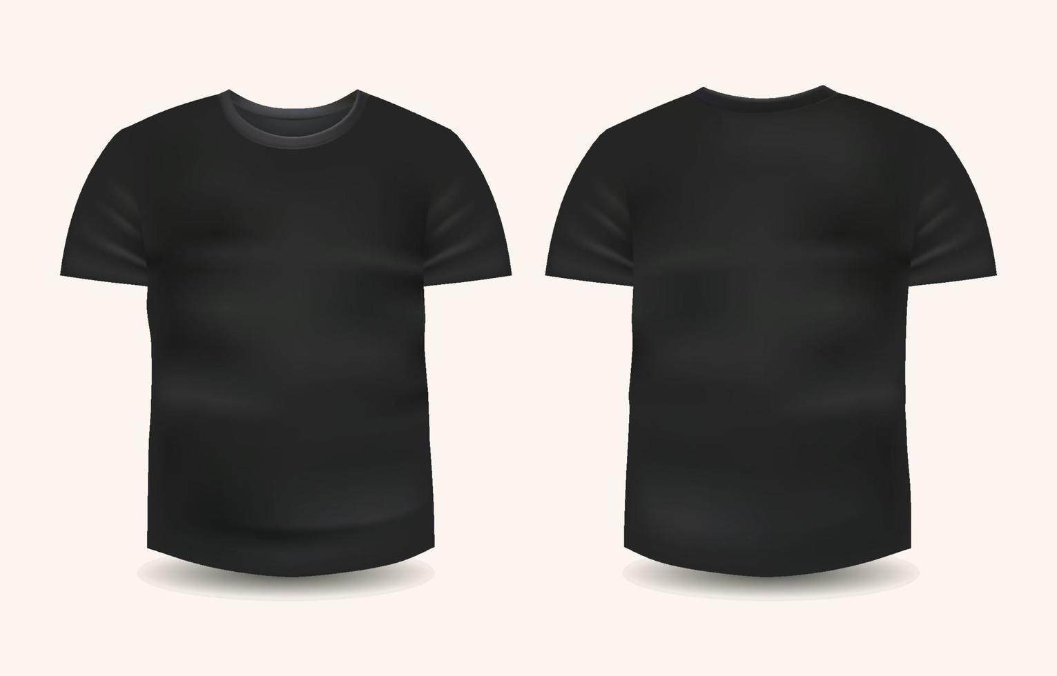 3D Black Tshirt Mock Up vector