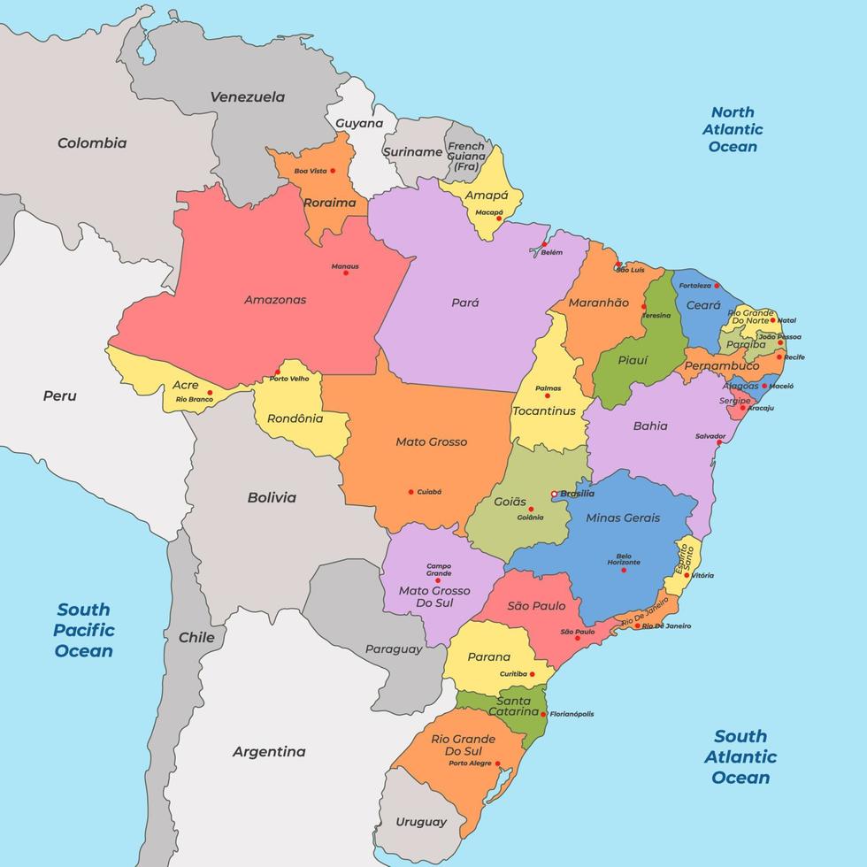 Brazil Country Map vector