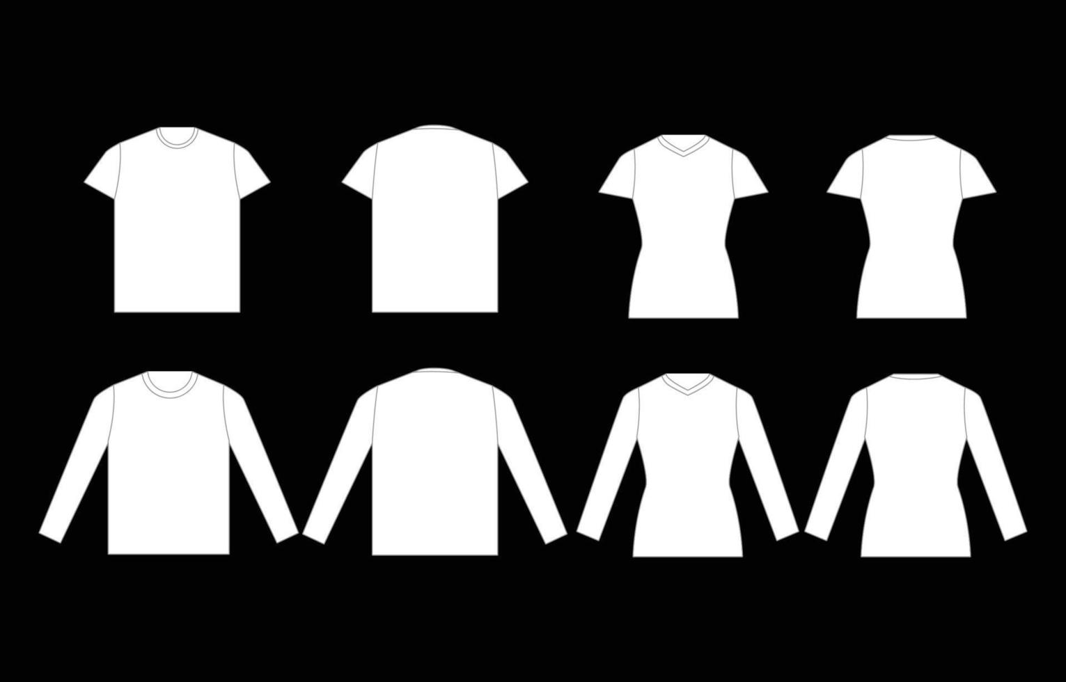 Outline White T-Shirt Concept vector