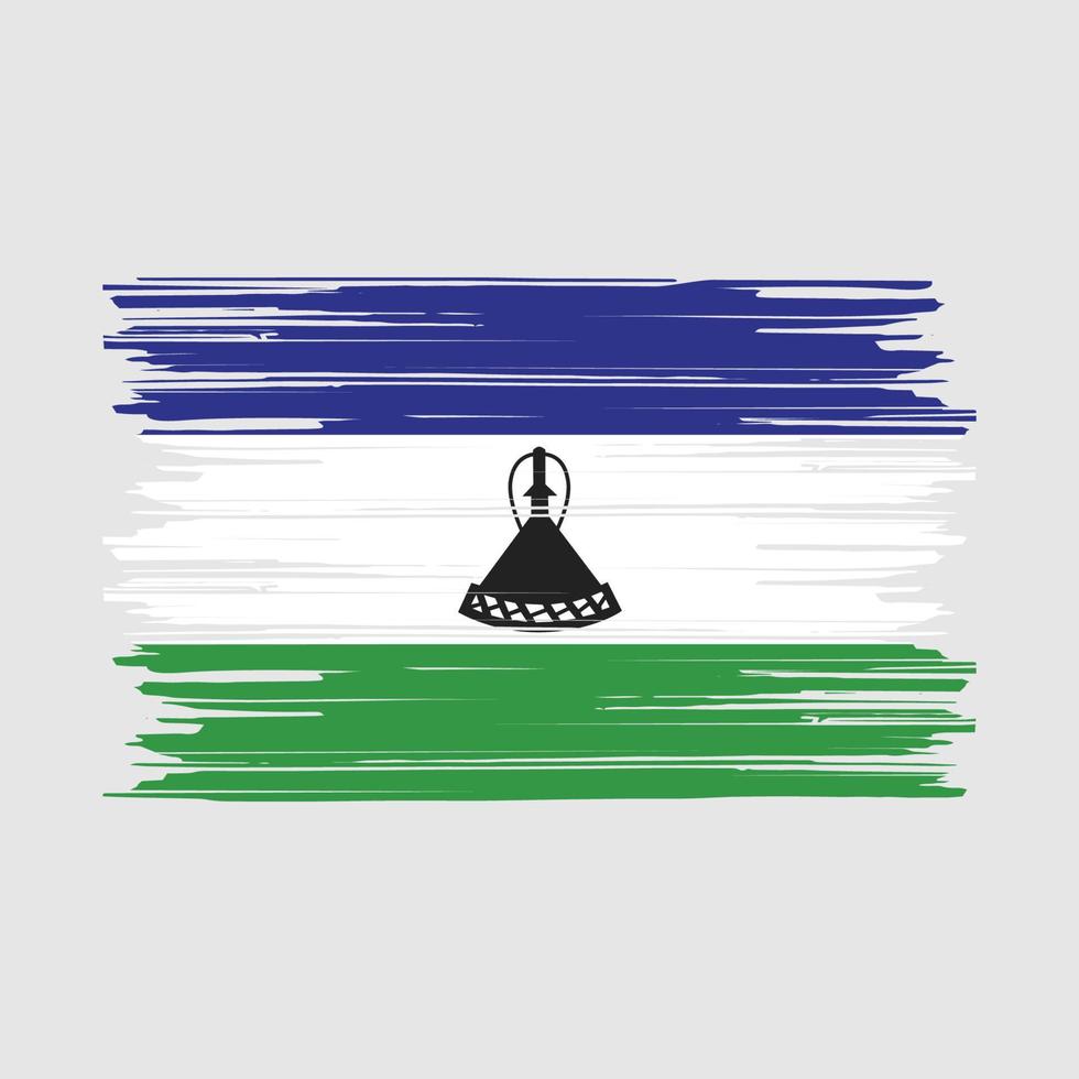 pincel de bandera de lesotho vector