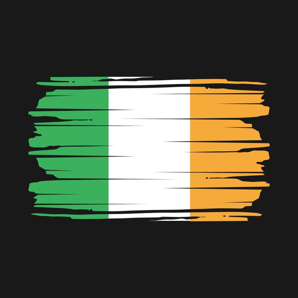 Ireland Flag Brush Vector
