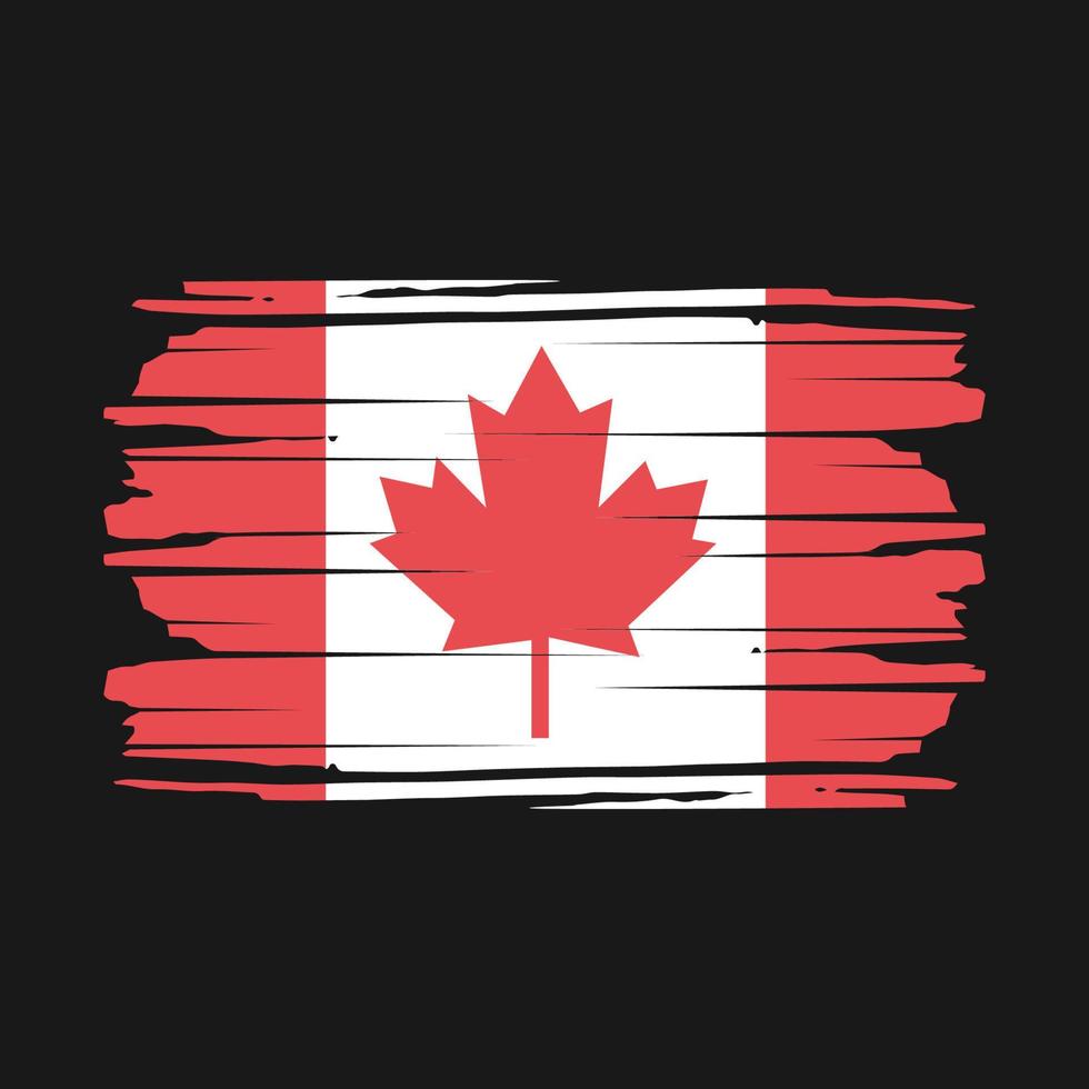 Canada Flag Brush Vector