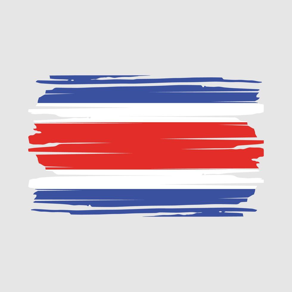 Costa Rica Flag Brush Vector