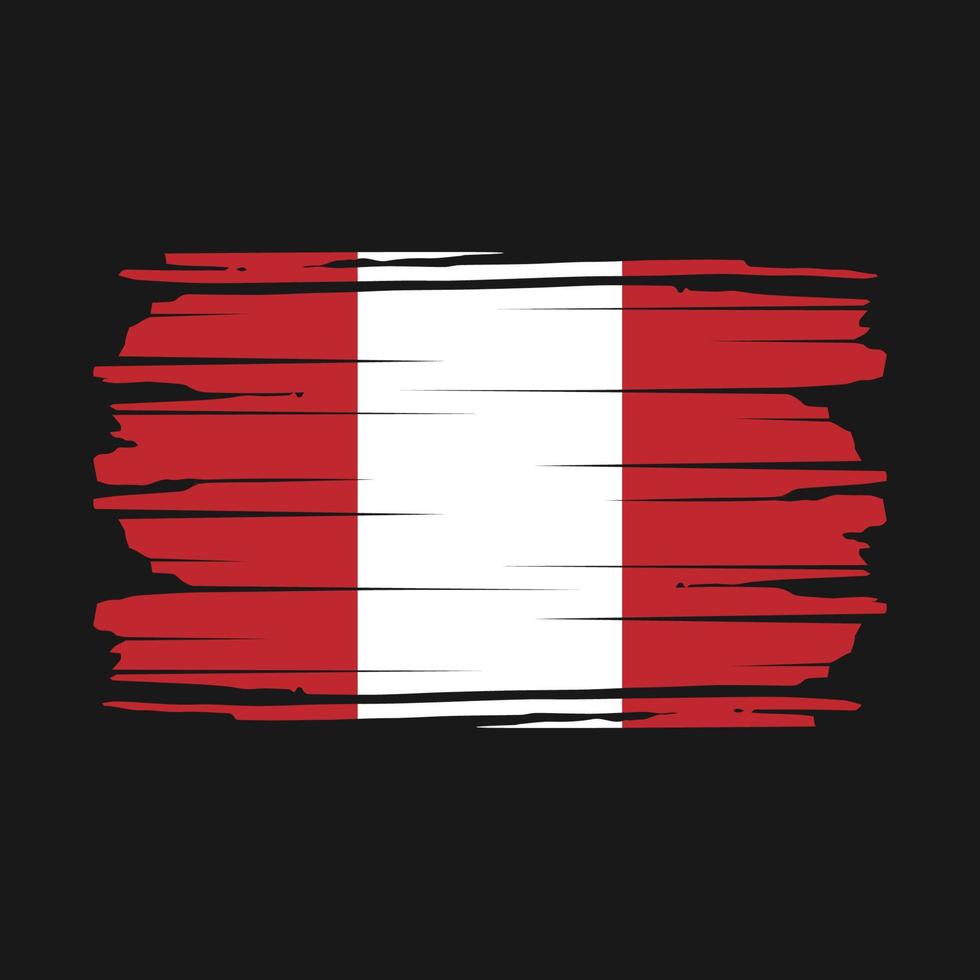 Peru Flag Brush Vector