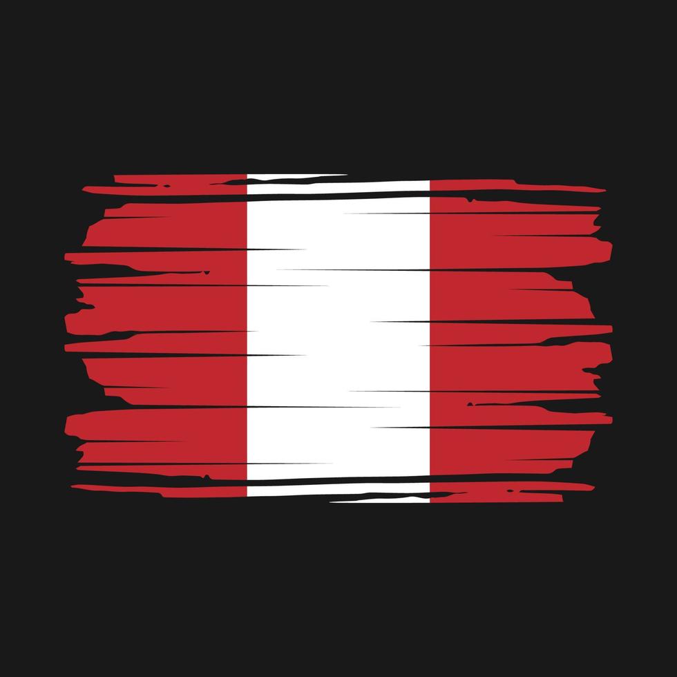 vector de pincel de bandera de perú