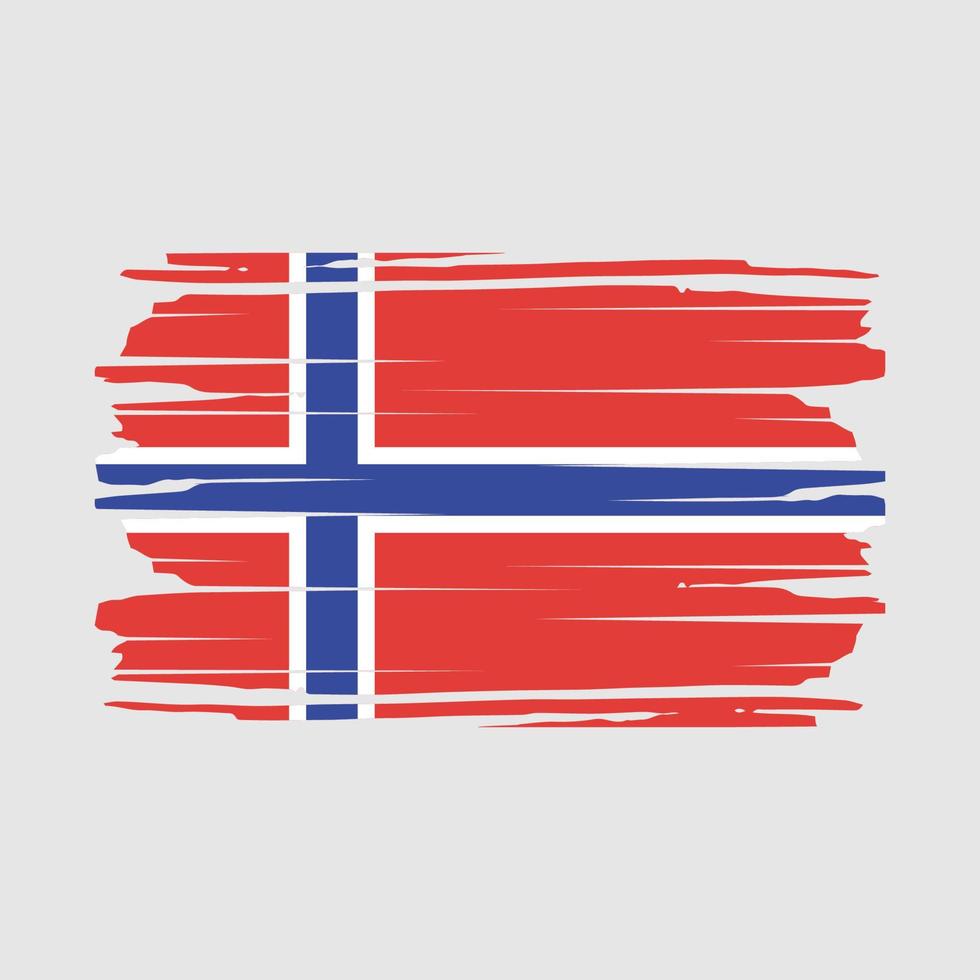 Norway Flag Brush Vector
