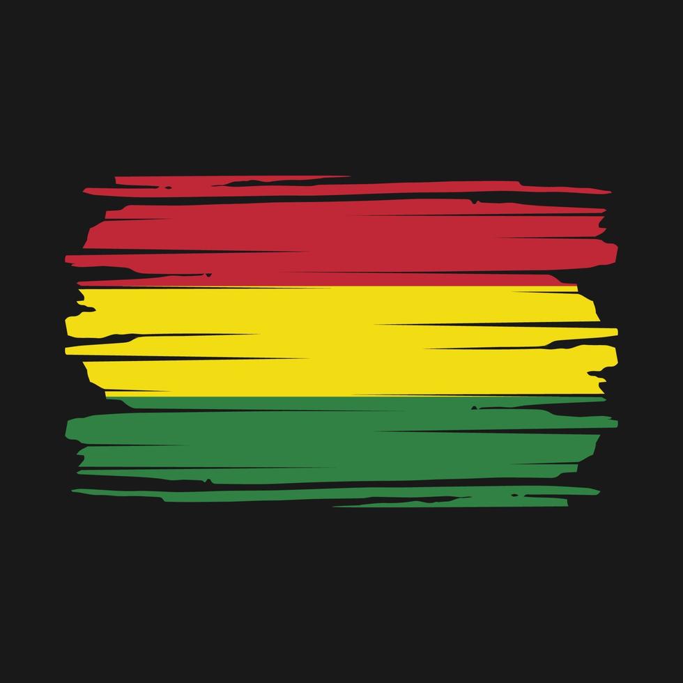 Bolivia Flag Brush Vector