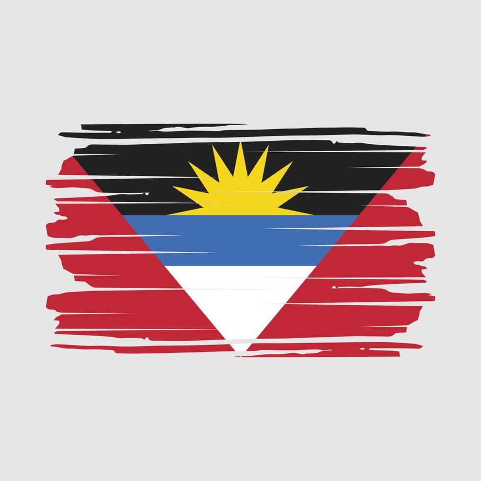 Antigua Flag Brush Vector