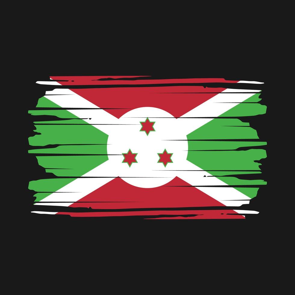 vector de pincel de bandera de burundi