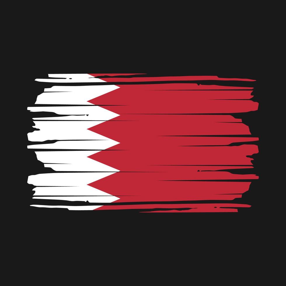 Bahrain Flag Brush Vector
