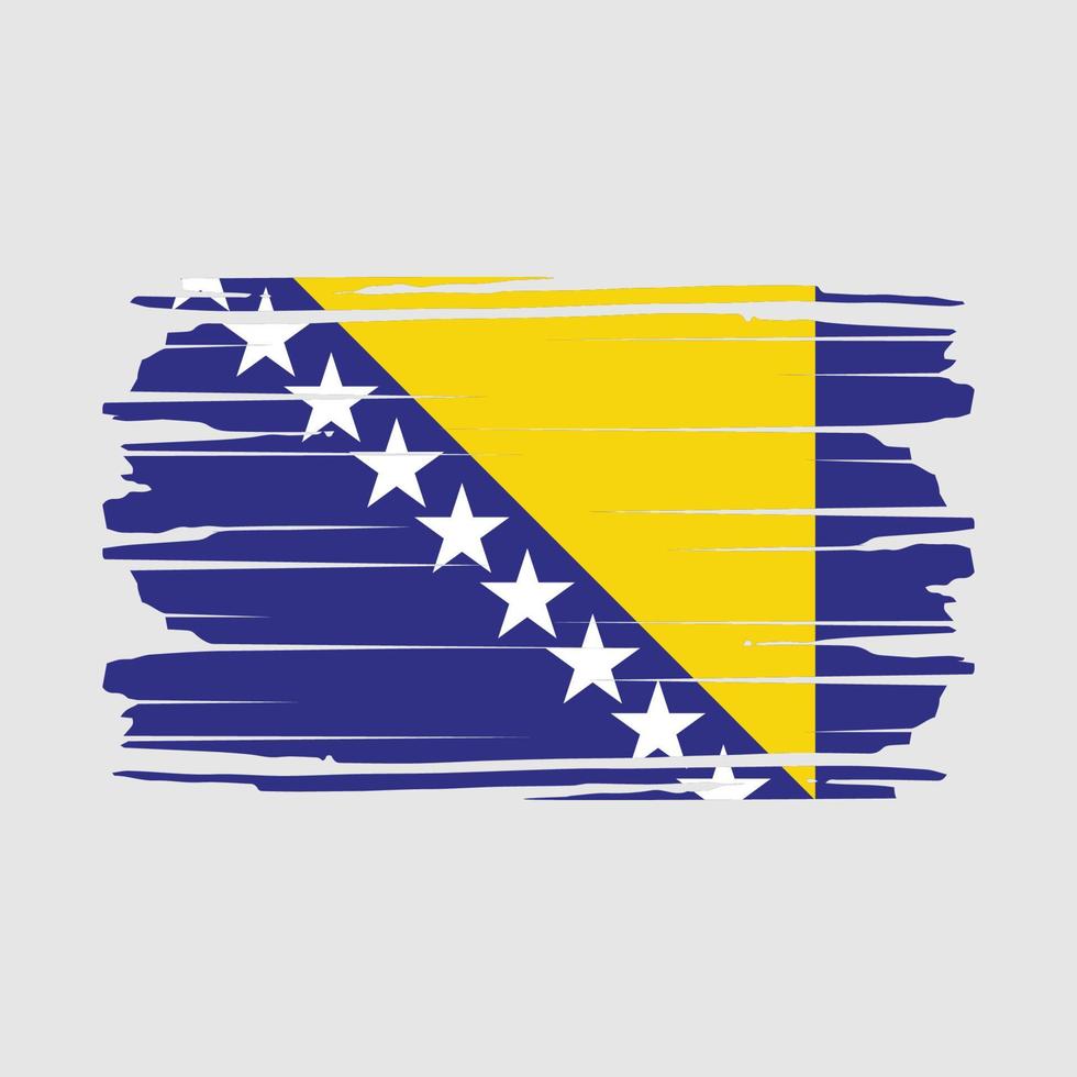 Bosnia Flag Brush Vector