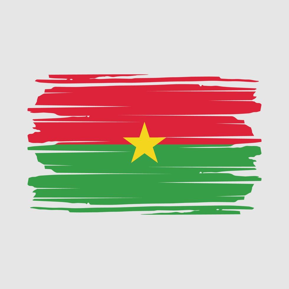 vector de pincel de bandera de burkina faso