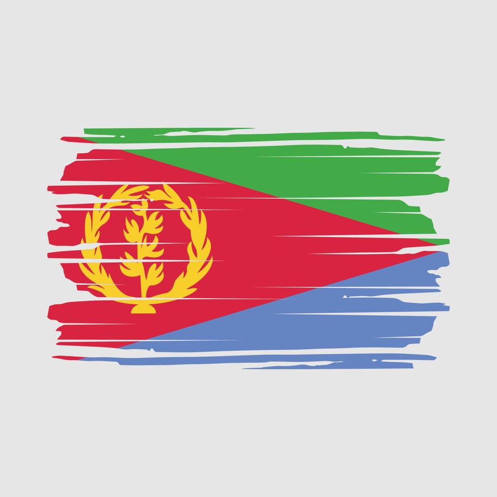 Eritrea Flag Brush Vector