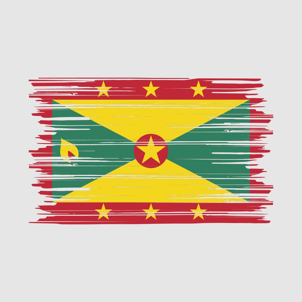 cepillo de bandera de granada vector