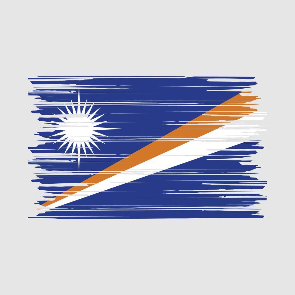 Marshall Islands Flag Brush vector