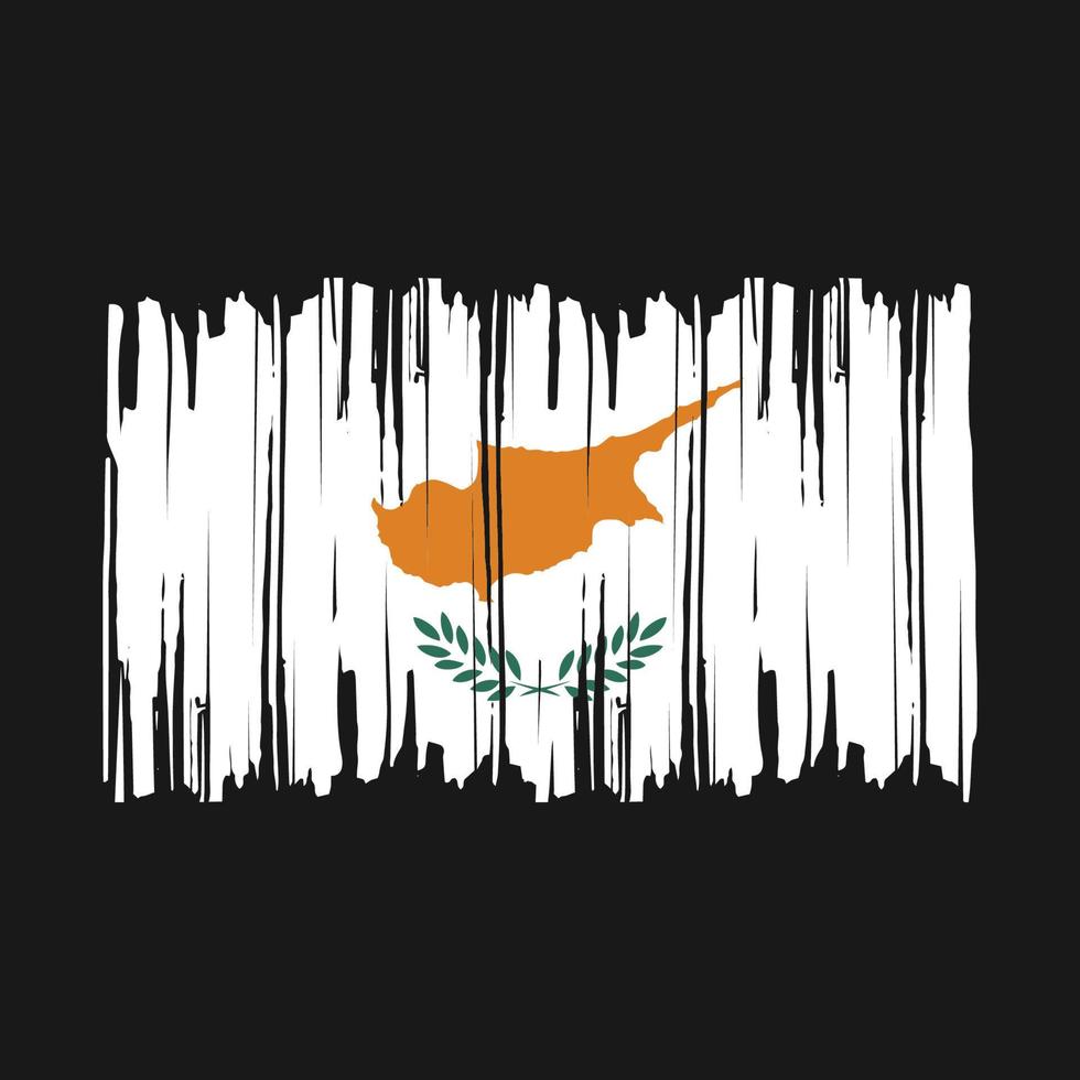Cyprus Flag Brush Vector Illustration