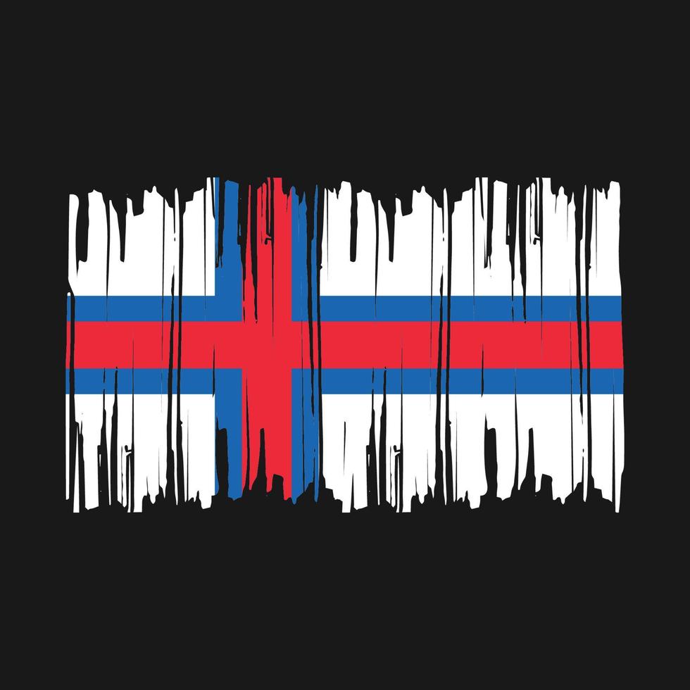 Faroe Islands Flag Brush Vector Illustration