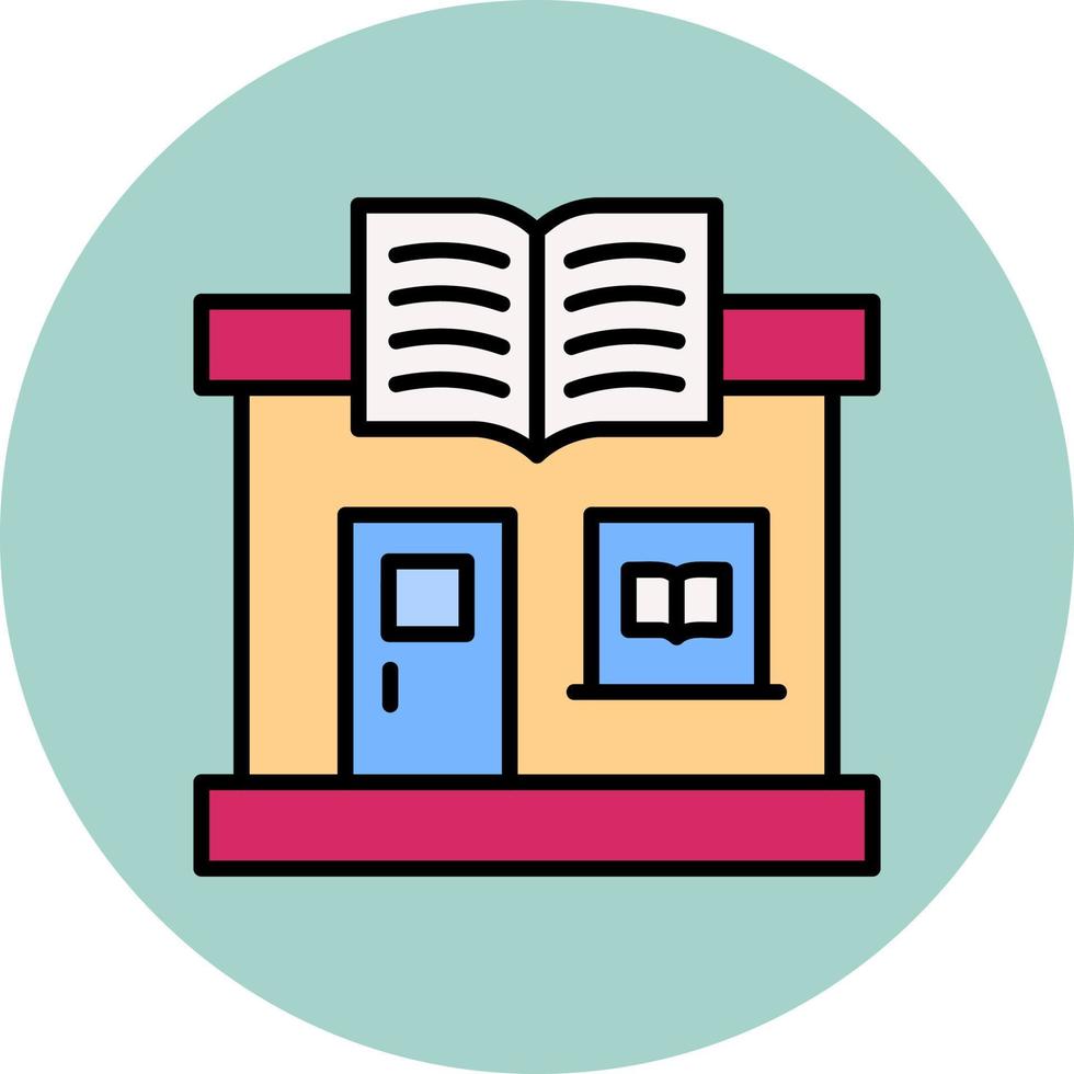 libro tienda vector icono