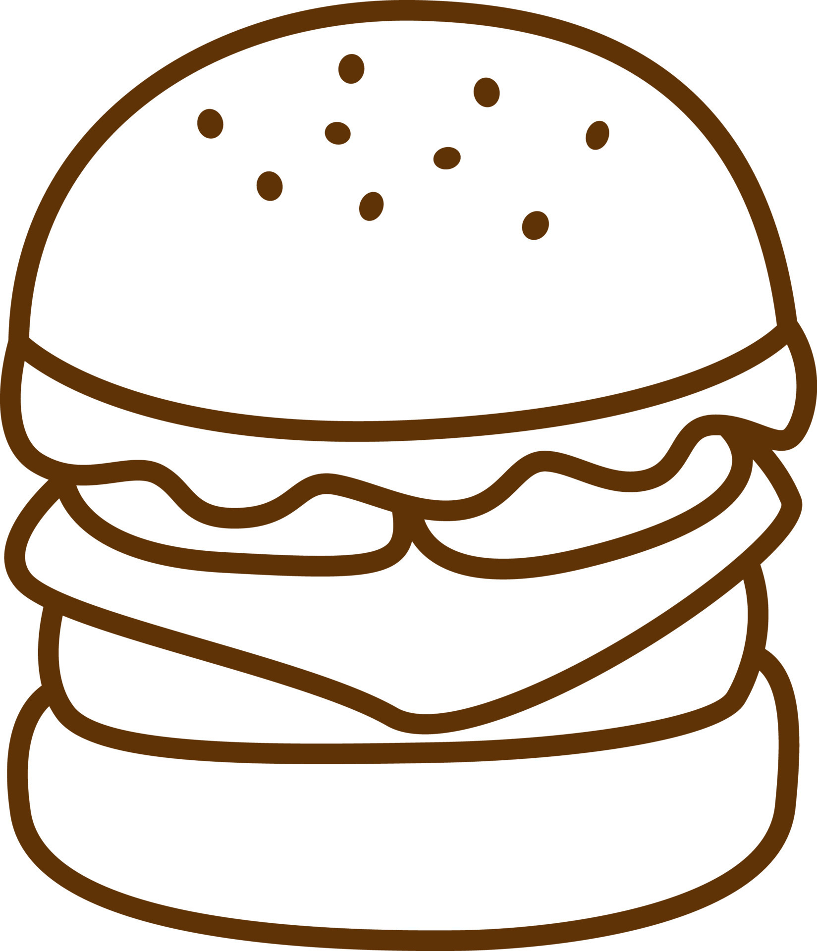 Hamburger line icon. Fast food. Linear outline symbol. 20527583 Vector