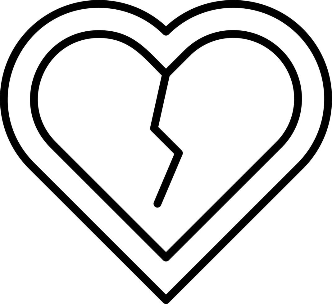 Broken Heart Vector Icon