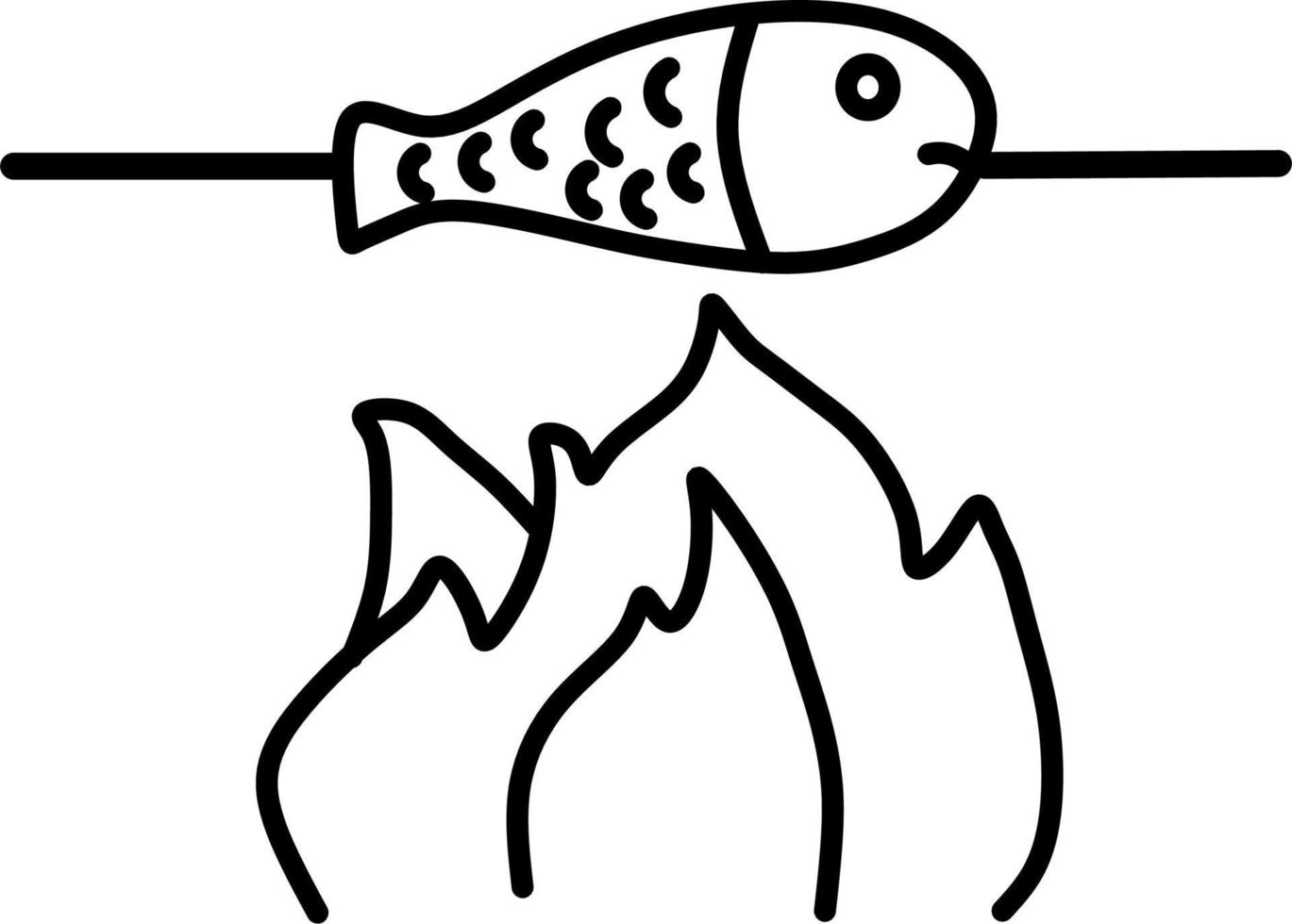 fish dishes. grilled fish. delicious fish vector