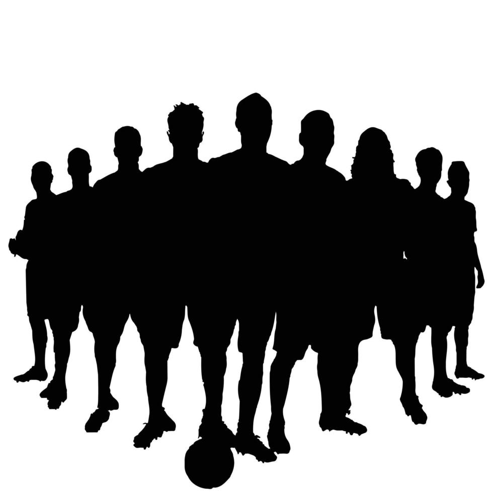 vector  businessman, male, female, and team squad silhouette