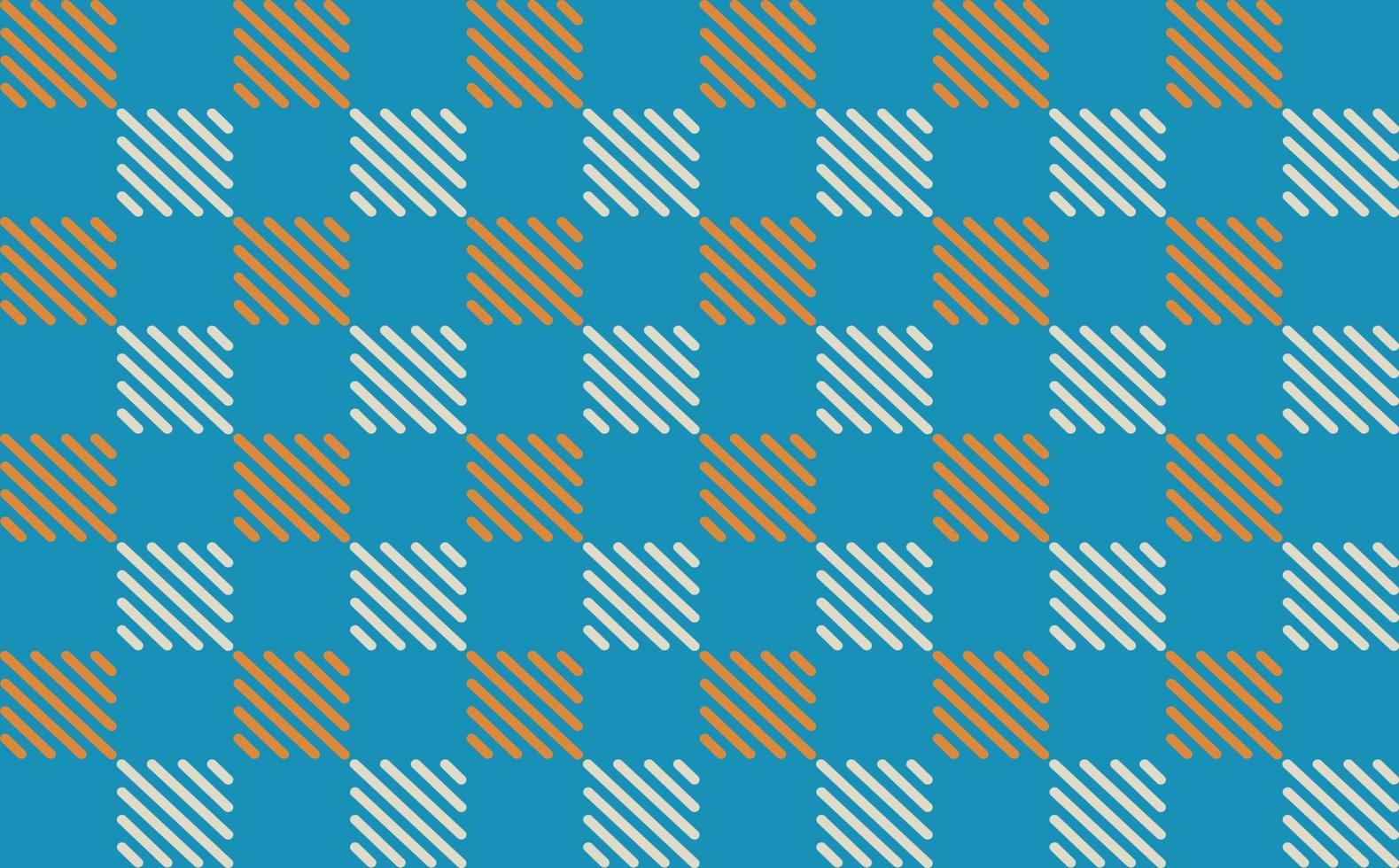 Blue colored plaid pattern with brown and white accents. Seamless pattern for wallpaper, fabric, textile, brand, background, and banner. vector