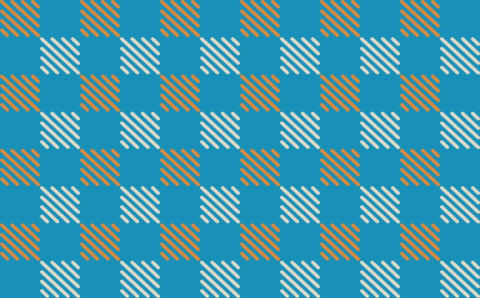 Blue colored plaid pattern with brown and white accents. Seamless pattern for wallpaper, fabric, textile, brand, background, and banner. vector