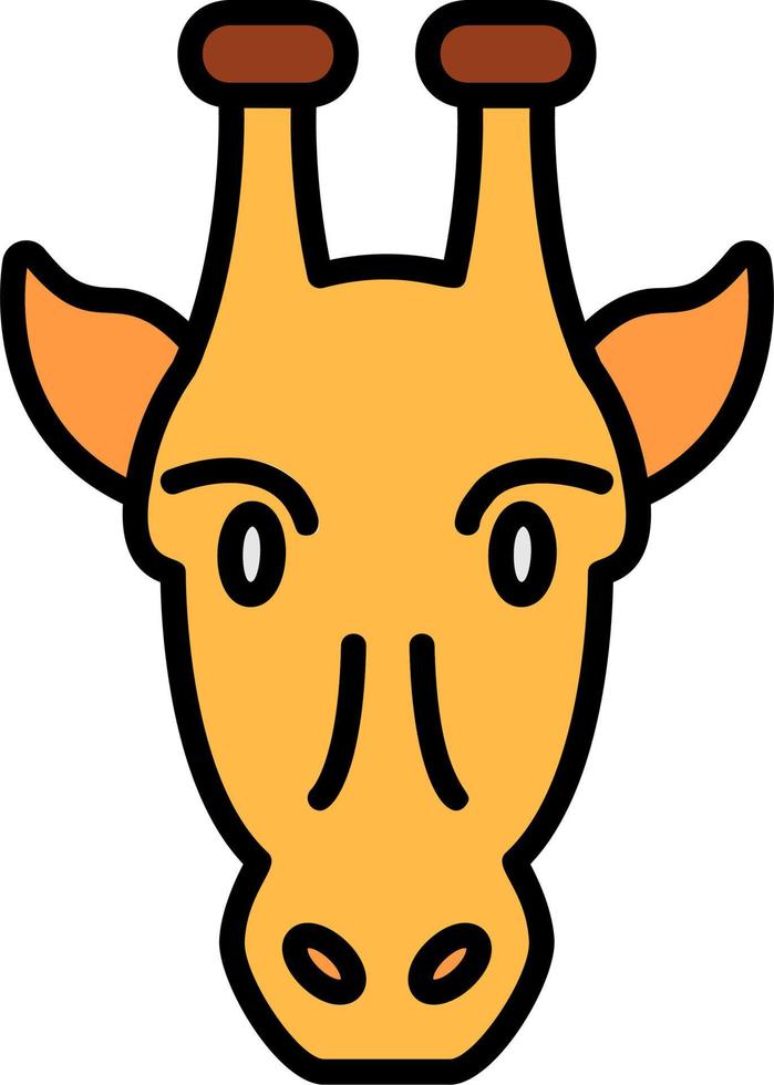 icono de vector de jirafa