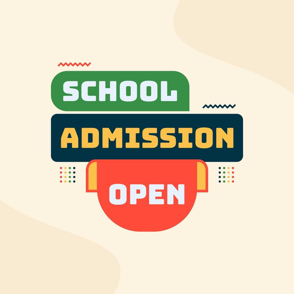 School admission open education social media post  web banner vector