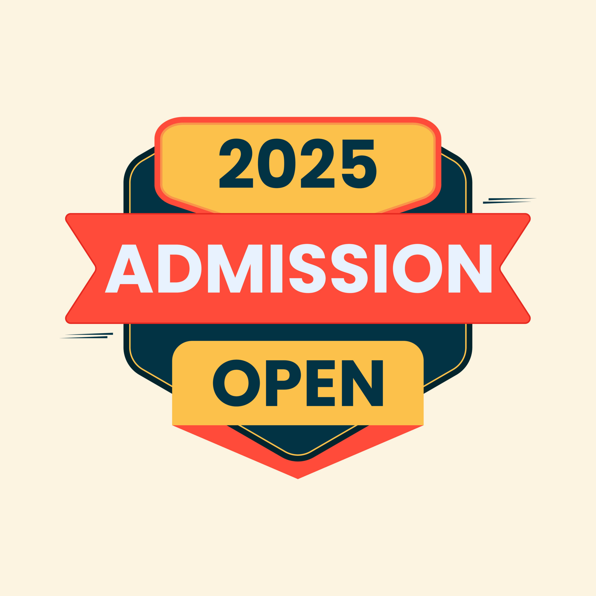 2025 admission open education social media post web banner abstract