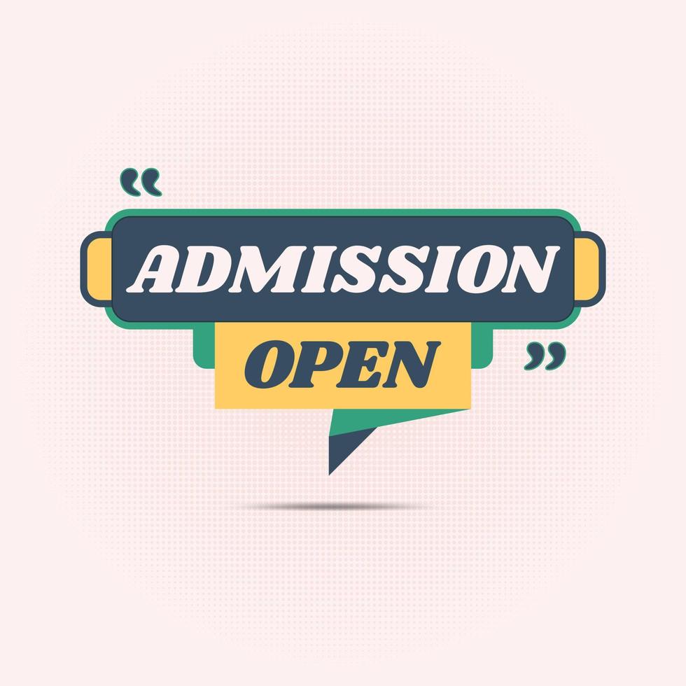 admission open banner abstract school college coaching clipart vector