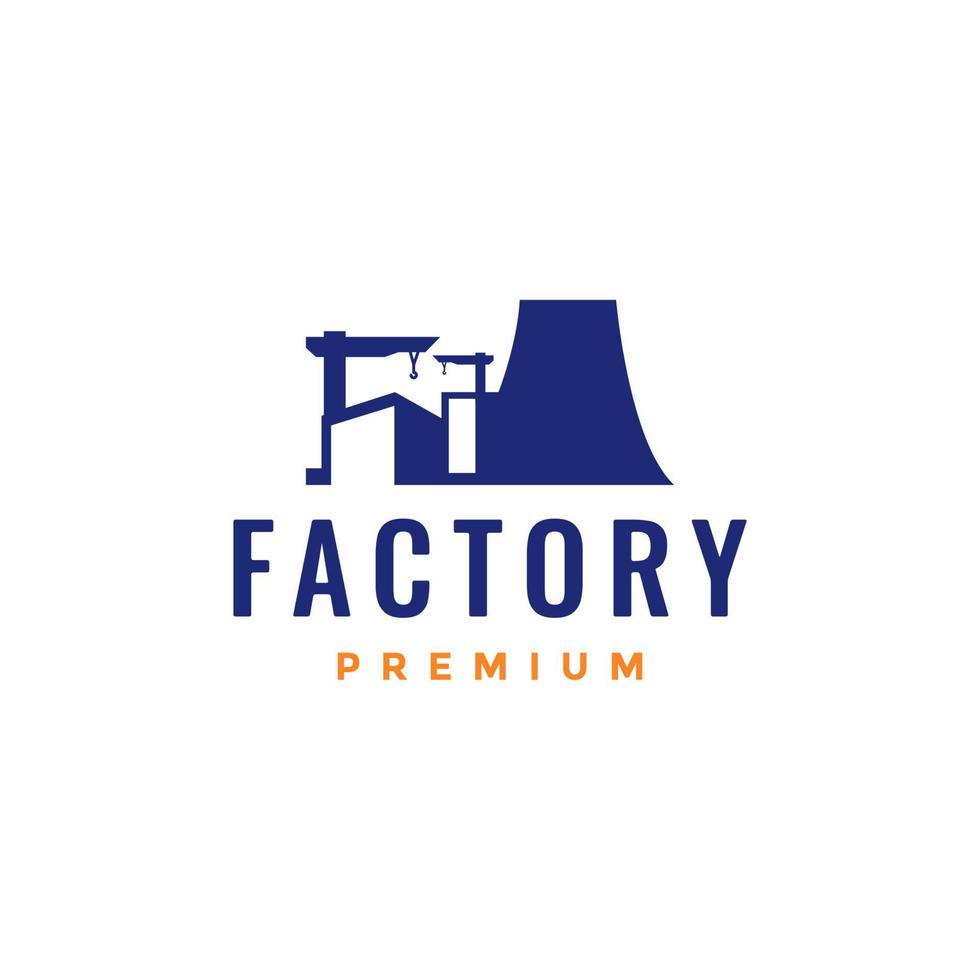 weight equipment crane building factory architecture structure logo design vector icon