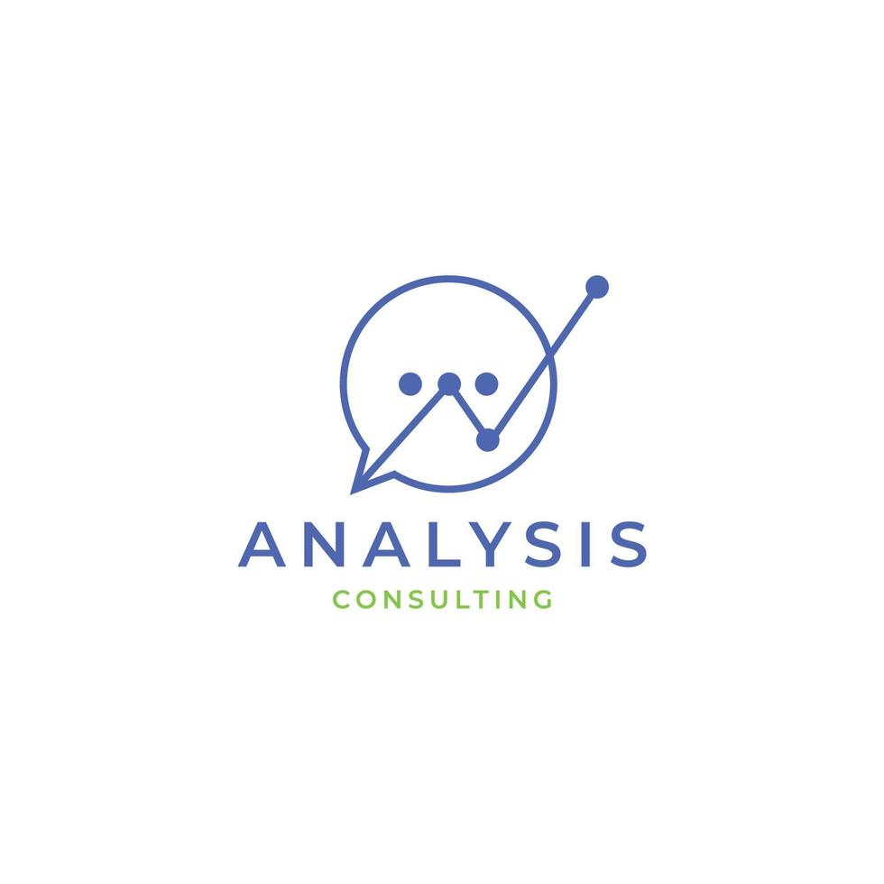 analysis traffic chat consulting talk marketing minimal logo design vector icon illustration