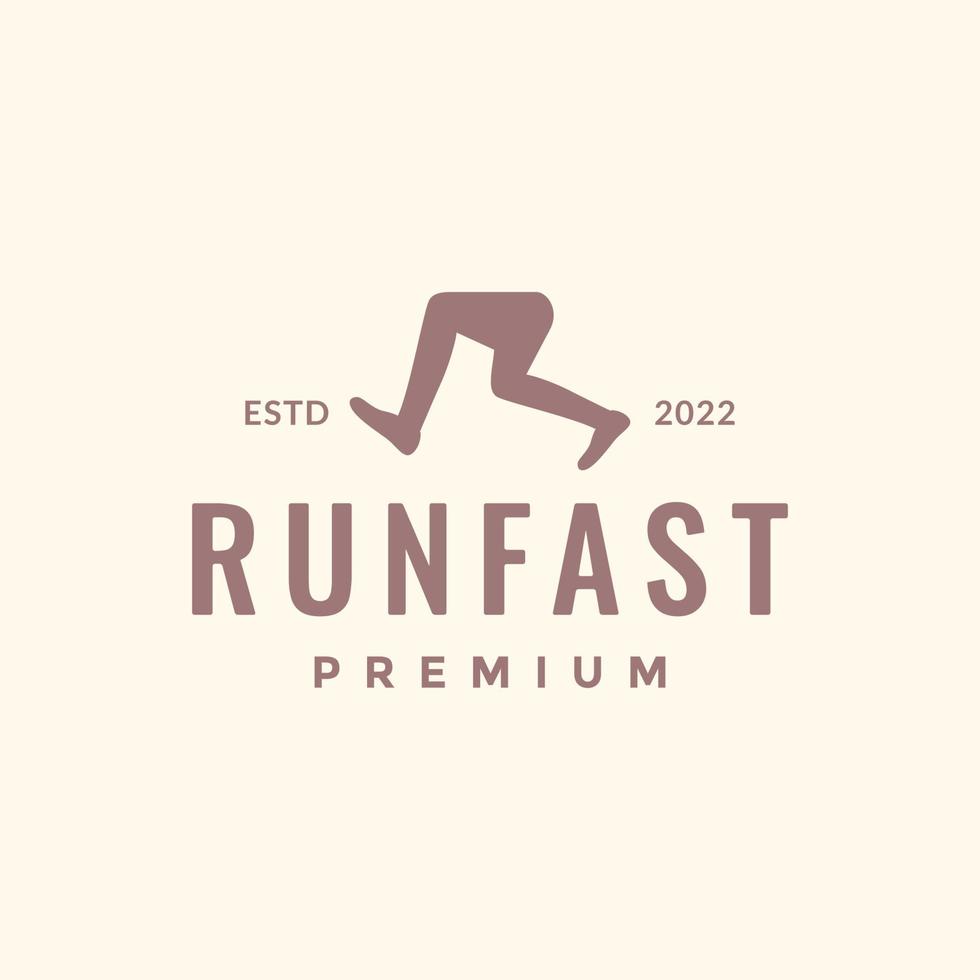 letra r para correr pie rápido salud deporte logo diseño vector icono ilustración