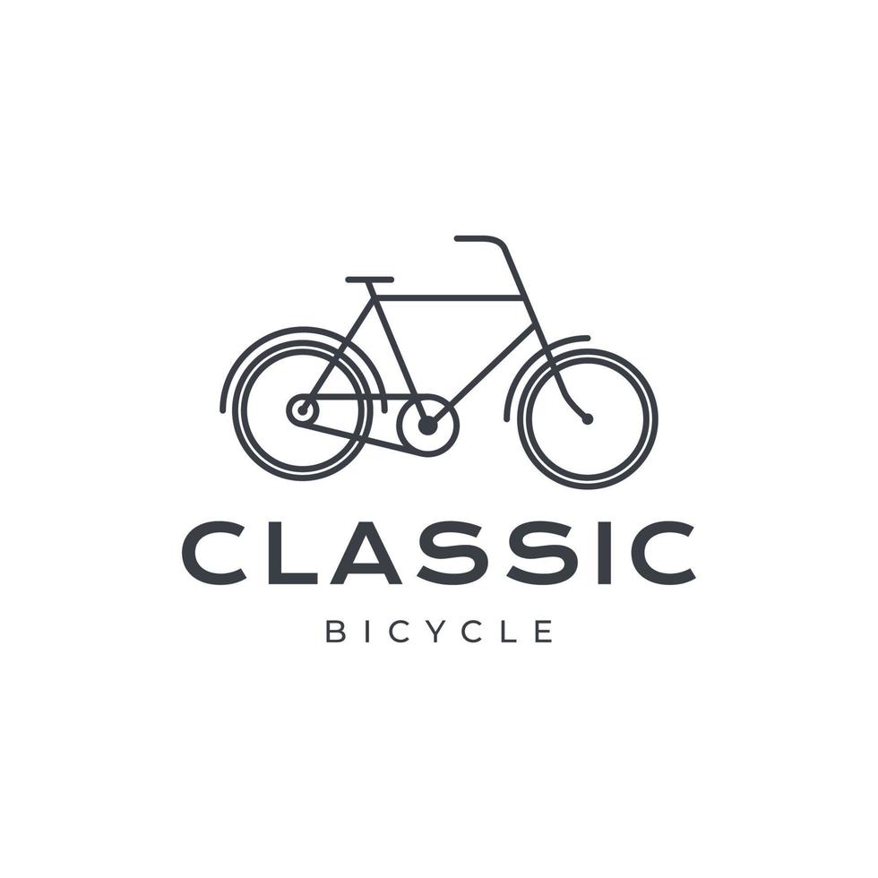 leyenda clásico bicicleta lujo antiguo transporte mínimo sencillo logo diseño vector