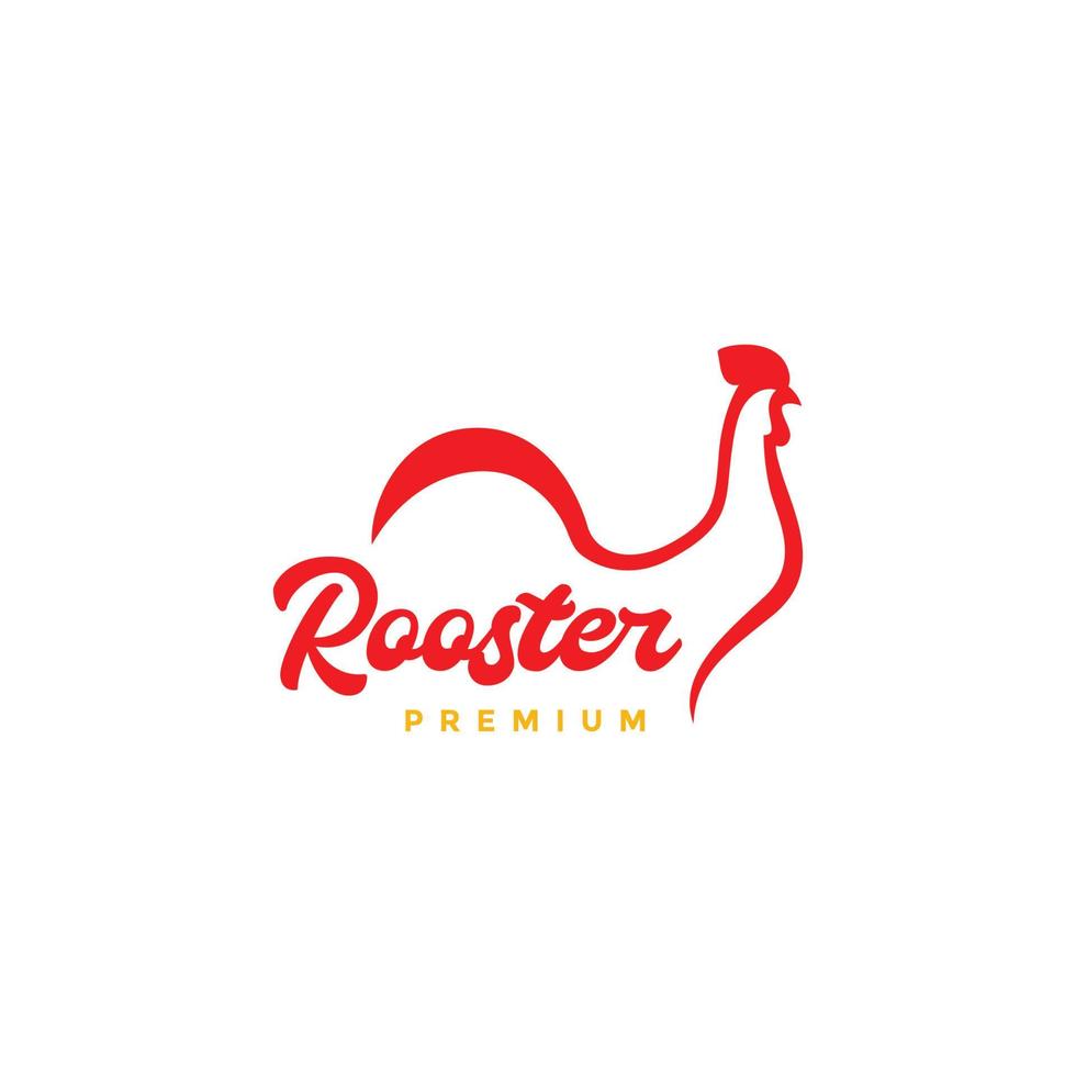 rooster chicken poultry modern shape logo design vector icon illustration