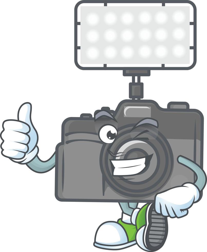 Photo Camera With Lighting icon design vector