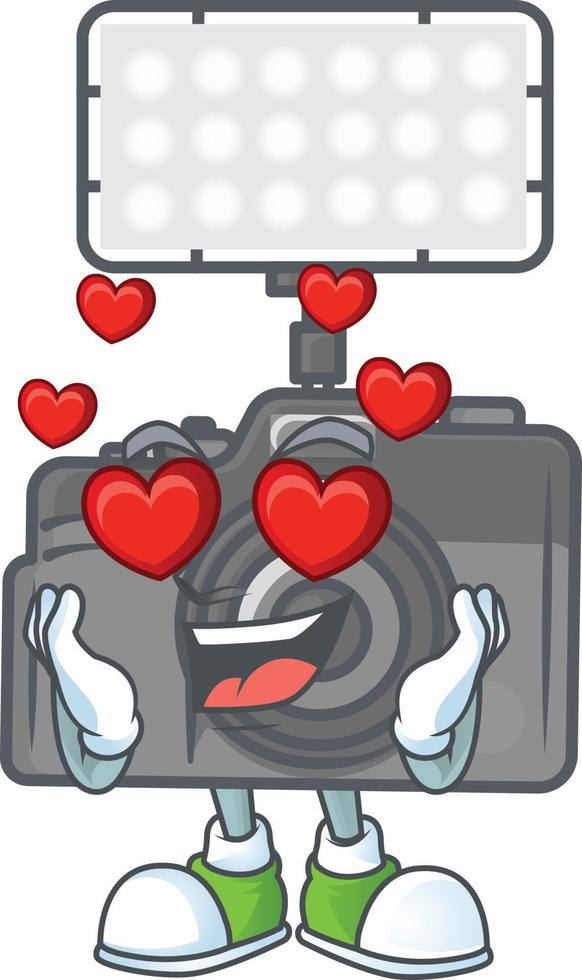 Photo Camera With Lighting icon design vector