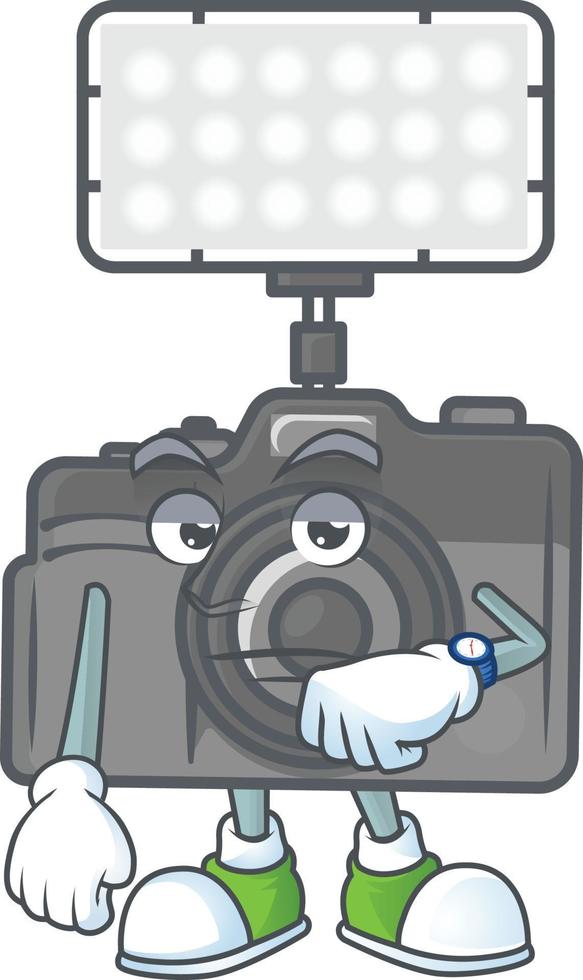 Photo Camera With Lighting icon design vector