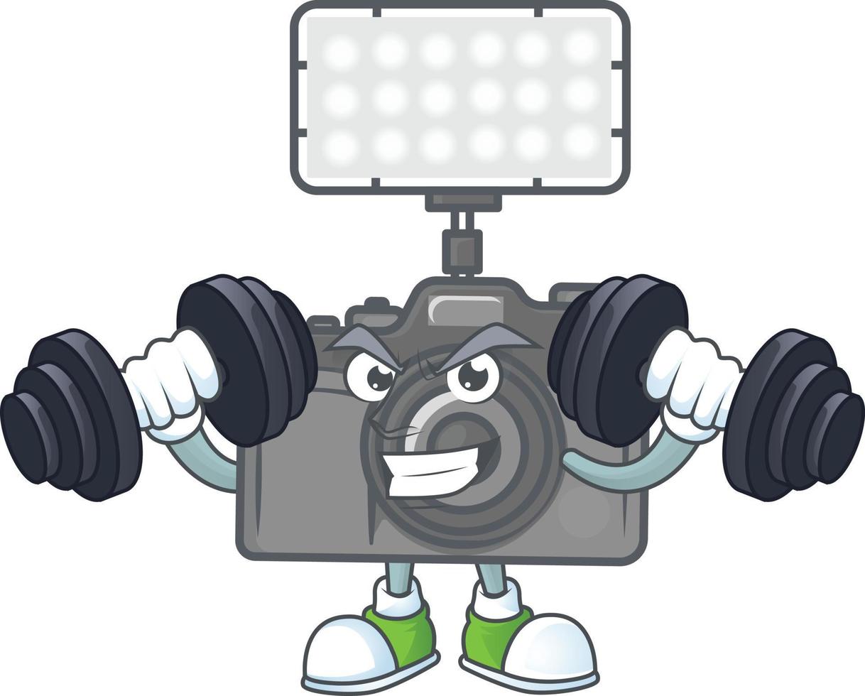 Photo Camera With Lighting icon design vector