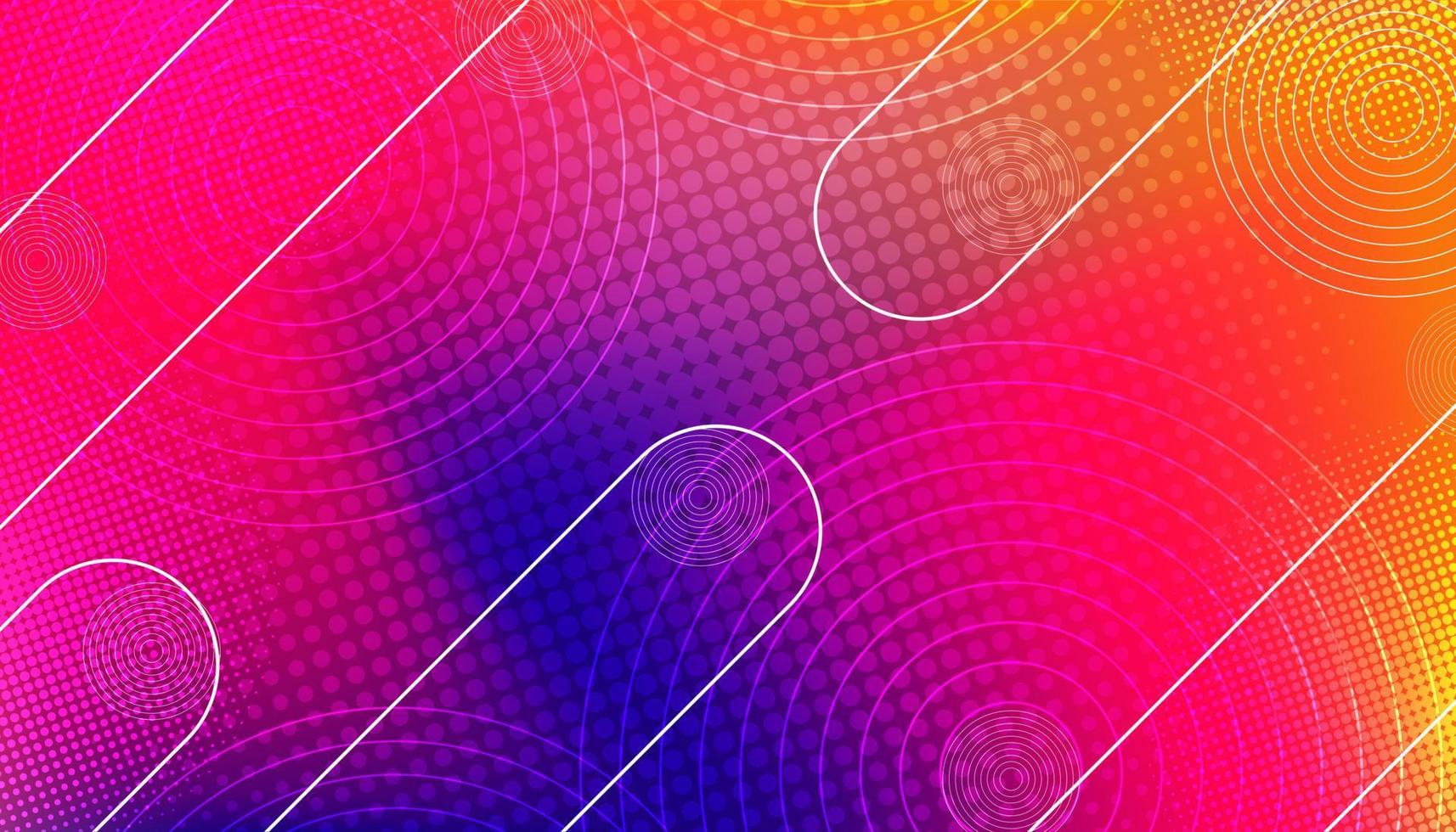 Abstract Gradient banner background design with halftone texture effect and orange, blue, pink colors vector