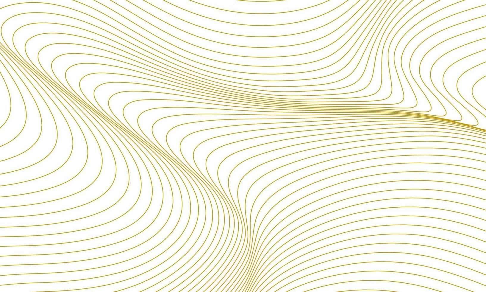 Gold line waves on white background abstract background vector design