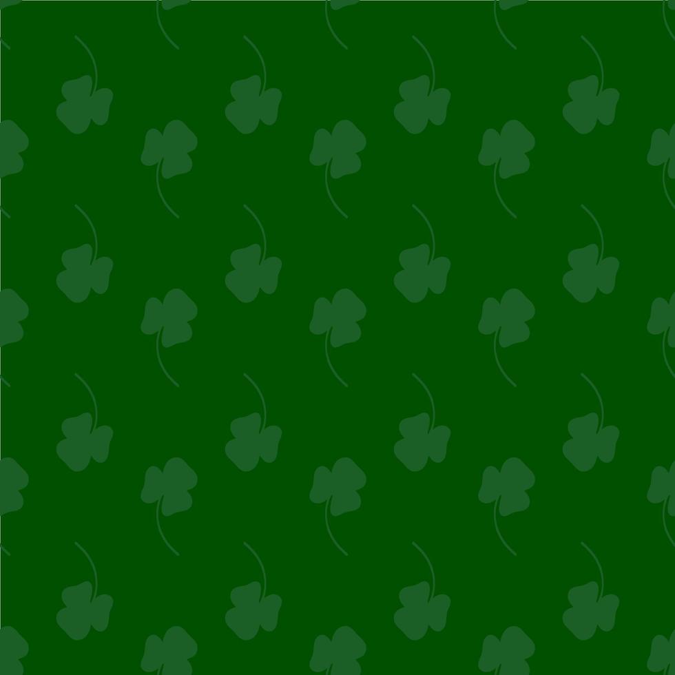 Seamless pattern with leaf clover green background for St.Patrick holiday vector