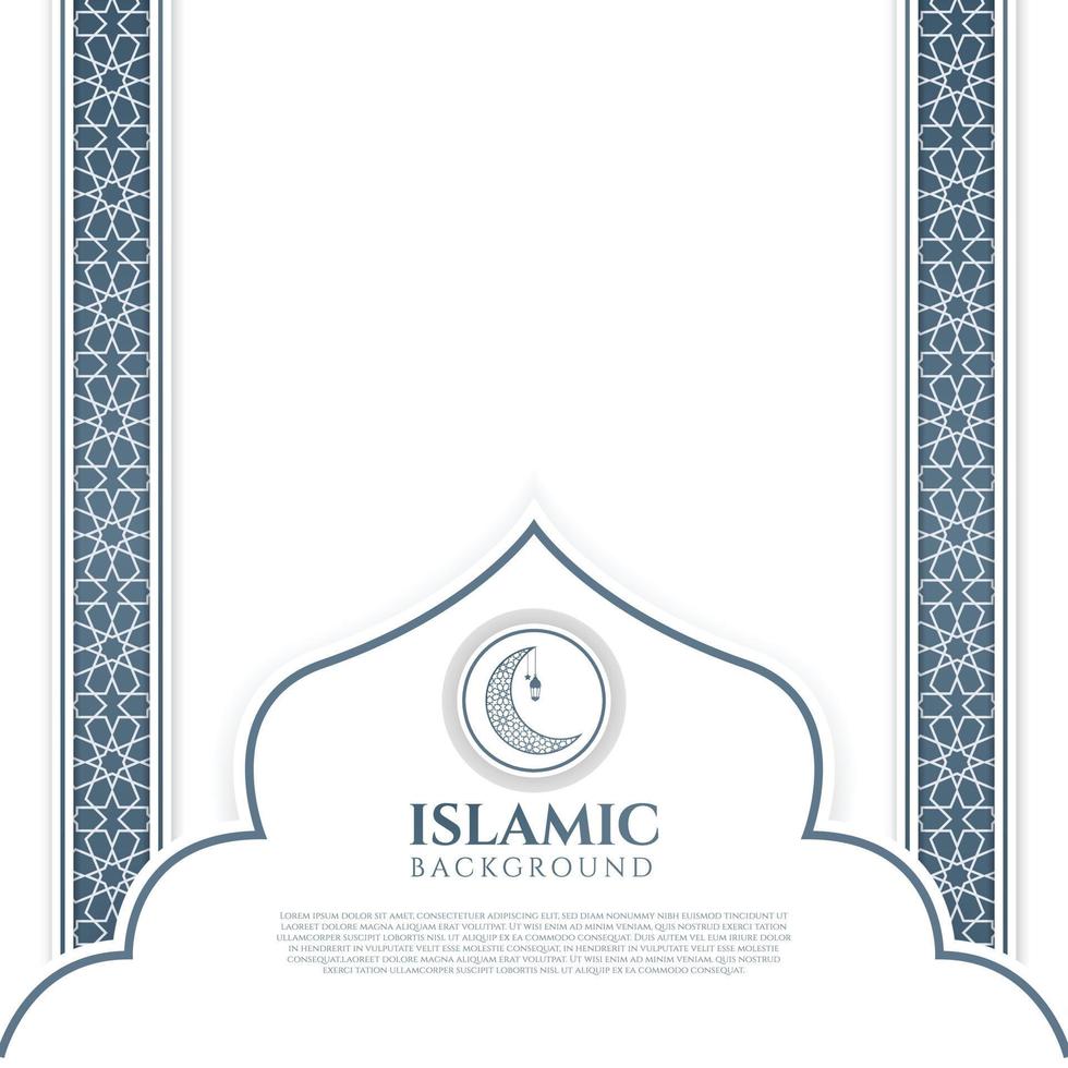 Islamic background for ramadan. Luxury golden abstract white background. Template for banner, greeting card, poster, advertising vector