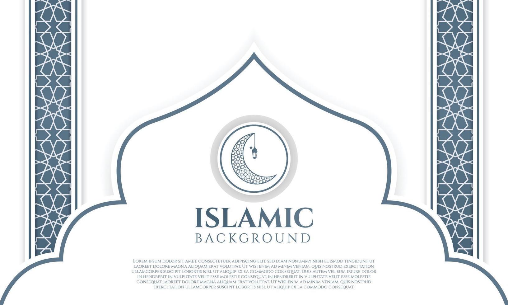 Islamic background for ramadan. Luxury golden abstract white background. Template for banner, greeting card, poster, advertising vector