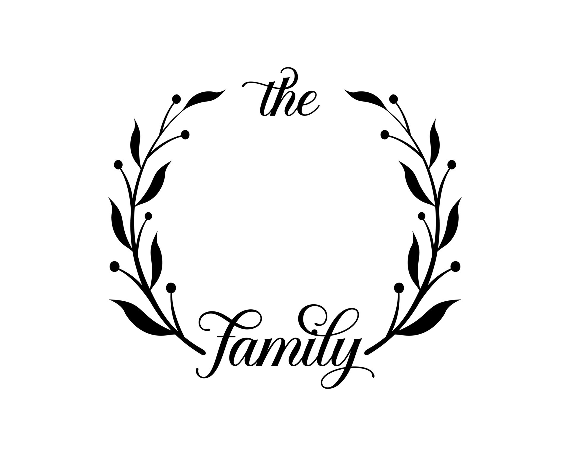 Hand lettering Family name monogram split monogram the family