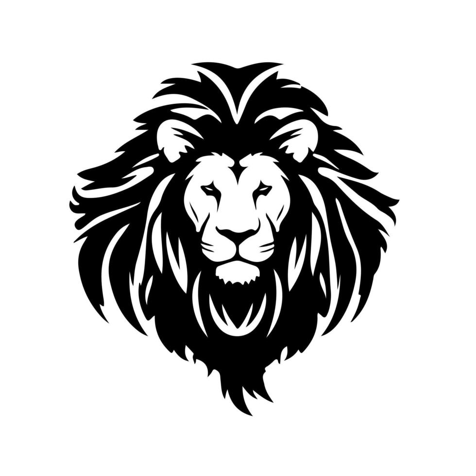 Lion head face logo silhouette black icon tattoo mascot hand drawn lion  king silhouette animal vector illustration 20529918 Vector Art at Vecteezy
