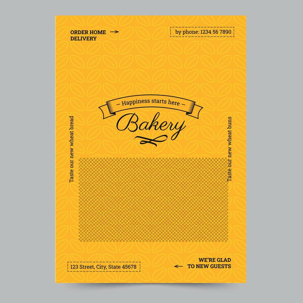 Template of Bakery Shop Flyer, Instant Download, Editable Design, Pro Vector