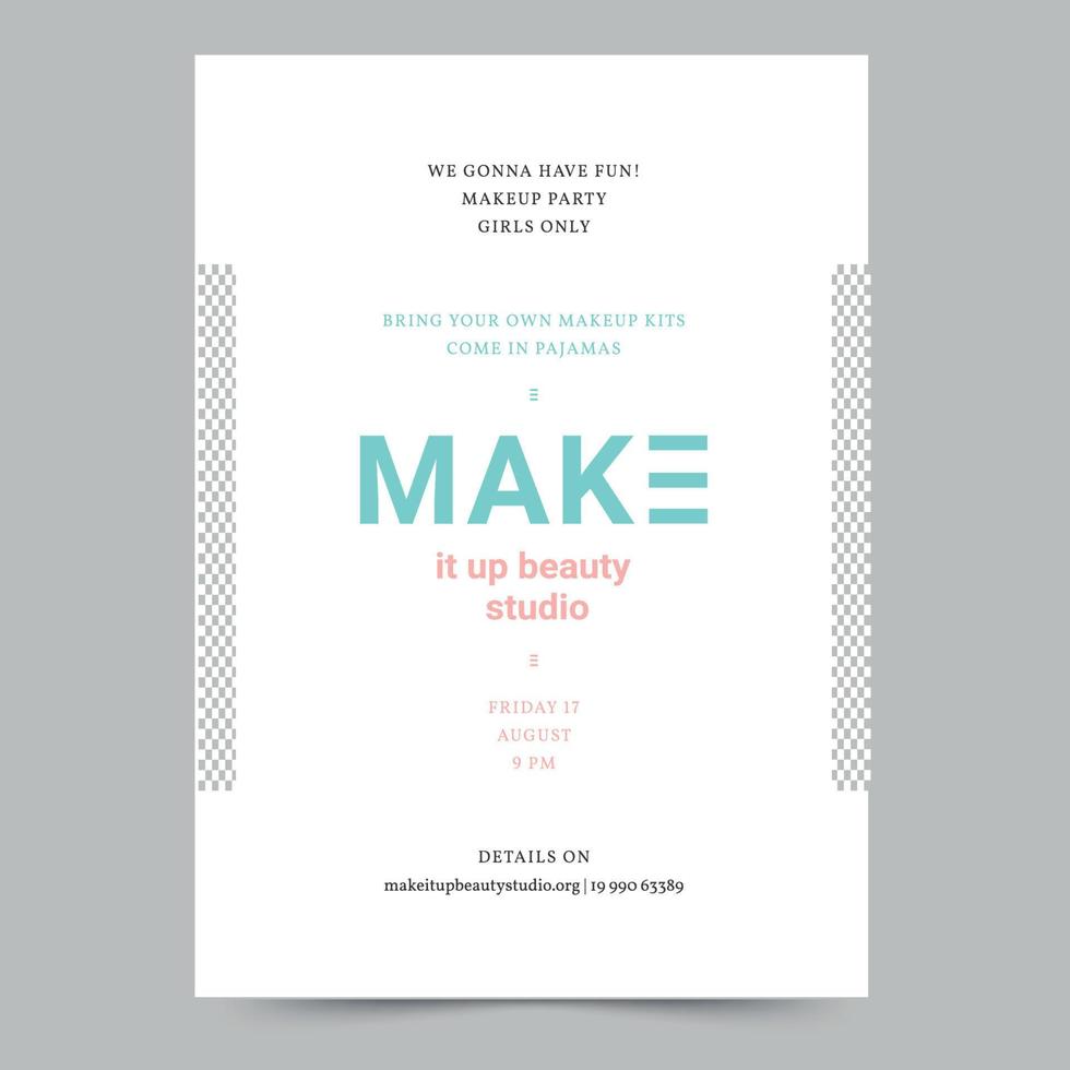 Template of Beauty Studio Flyer, Instant Download, Editable Design, Pro Vector